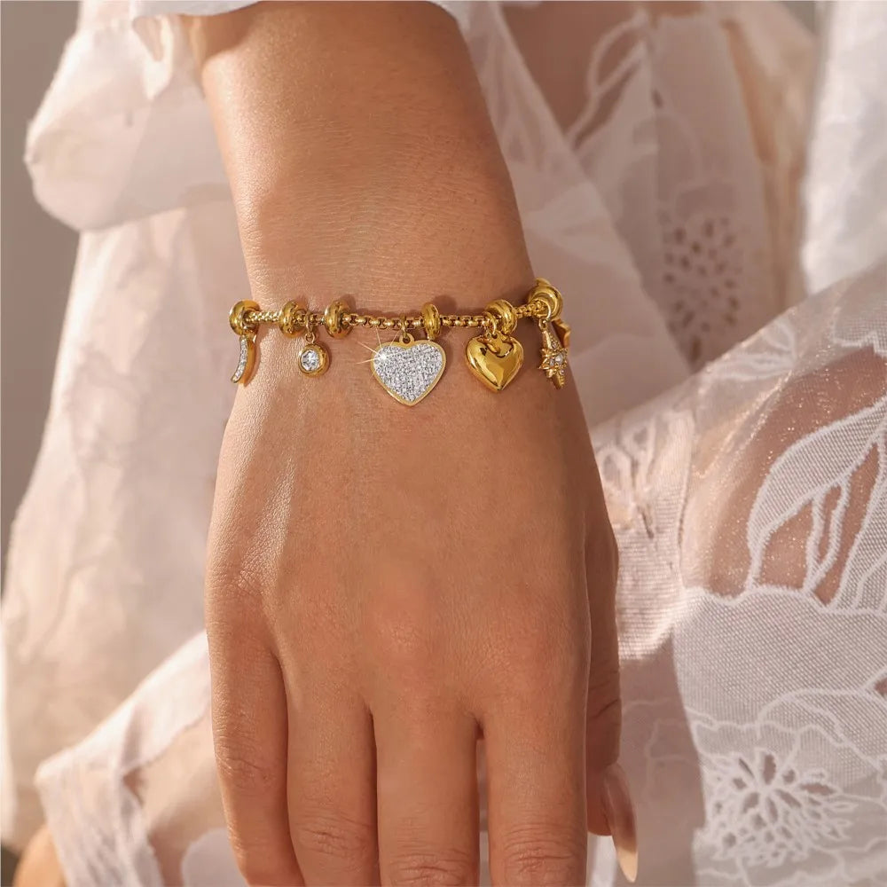 Heart Charm Bracelet